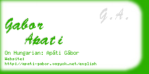gabor apati business card